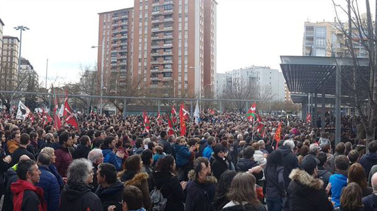 Imagen de uno de los momentos de la manifestación. Foto: @ikercasanova