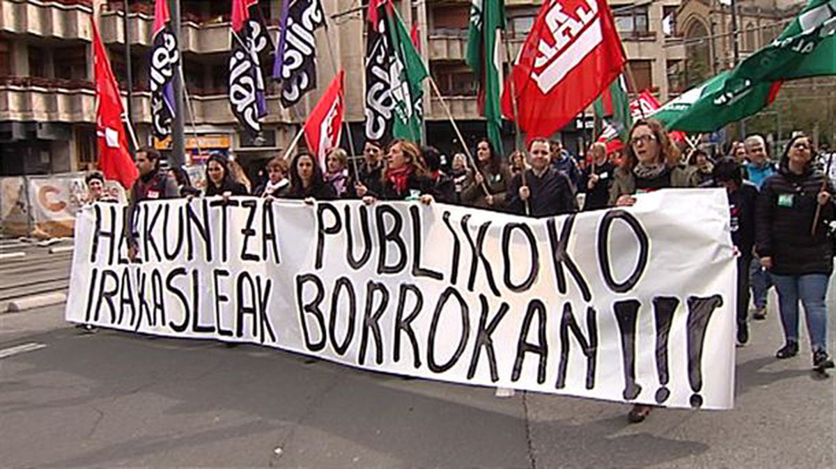 Manifestación realizada en Vitoria-Gasteiz. Foto: EFE