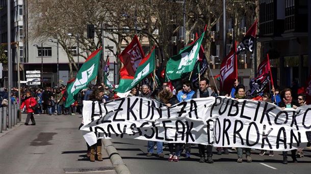 Hezkuntza arloko mobilizazioak. Artxiboko argazkia: EFE