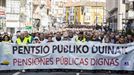 Los pensionistas llenan el centro de Vitoria por unas 'pensiones dignas'