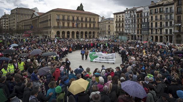 Altsasuko auzia salatzeko egindako manifestazioetako bat. EFE