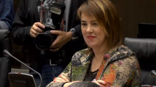 Ainhoa Aznarez, presidenta del Parlamento de Navarra. Foto: EiTB