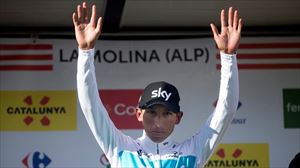 Egan Bernal, gazteen sailkapenaren buru. EFE