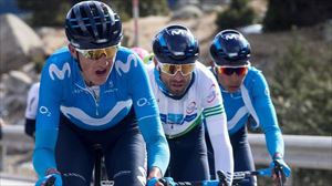 Marc Soler, Alejandro Valverde eta  Nairo Quintana. EFE