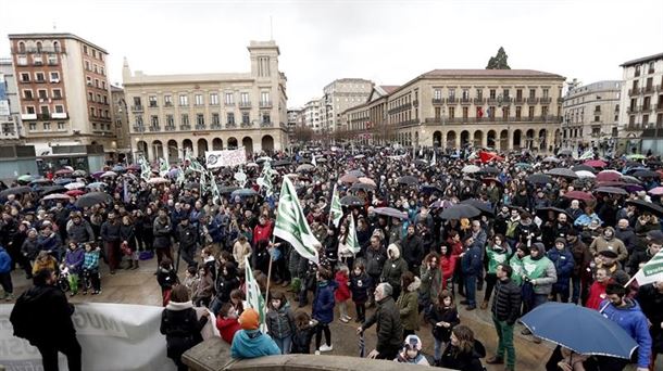 Manifestación de Euskal Herrian Euskaraz en Pamplona. EFE