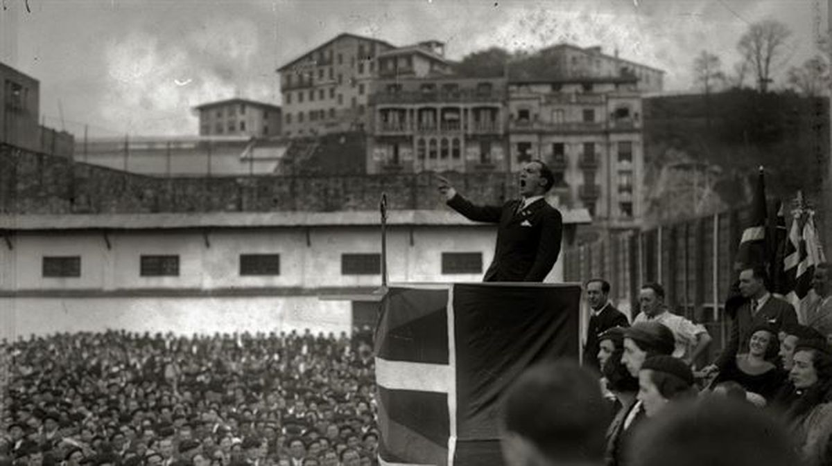 JOSE ANTONIO AGIRRE LEKUBE SPEECH IN BASQUE NATIONALISM MEETING, 1933