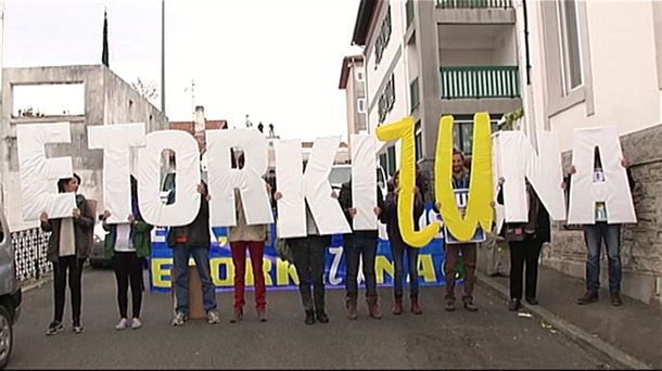 Imagen de archivo de una protesta del movimiento Bizi en Hendaia