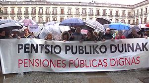 Convocadas nuevas movilizaciones de los pensionistas en Euskal Herria