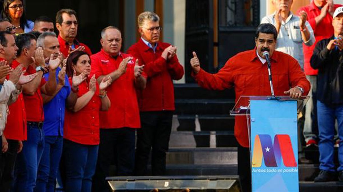 Nicolas Maduro en un evento político en Caracas. Foto: EFE