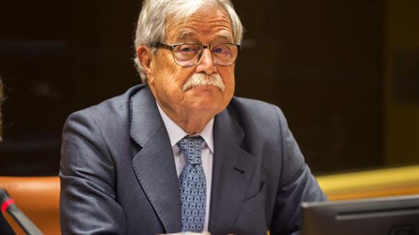 El exmagistrado del Tribunal Supremo, Joaquín Giménez, en el Parlamento Vasco. Foto: EFE