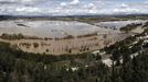 Inundaciones en Miranda de Arga (Navarra). Foto: EFE.