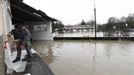Inundaciones en Viana (Navarra). Foto: EFE.