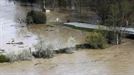 Inundaciones en Huarte (Navarra). Foto: EFE.