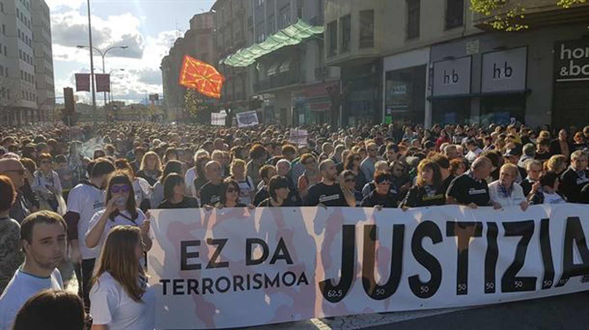 Manifestación en Pamplona a favor de los condenados por el caso Alsasua