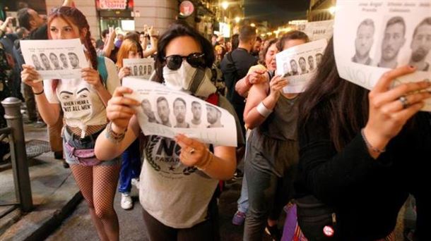 Concentración en Madrid contra la sentencia del caso de 'La Manada'. Foto: EFE