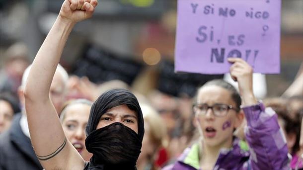 Imagen de archivo de las protestas contra la sentencia de 'La Manada'. Foto: EFE