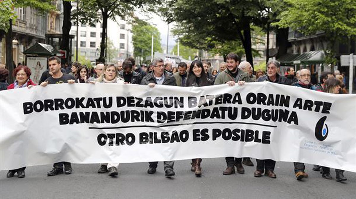 Manifestación a favor de 'otro Bilbao'. EFE