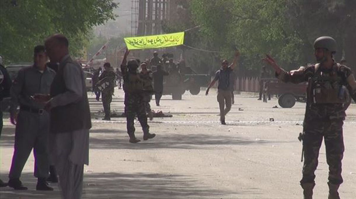 Dos ataques suicidas en centro de Kabul (Afganistán). Foto: EFE