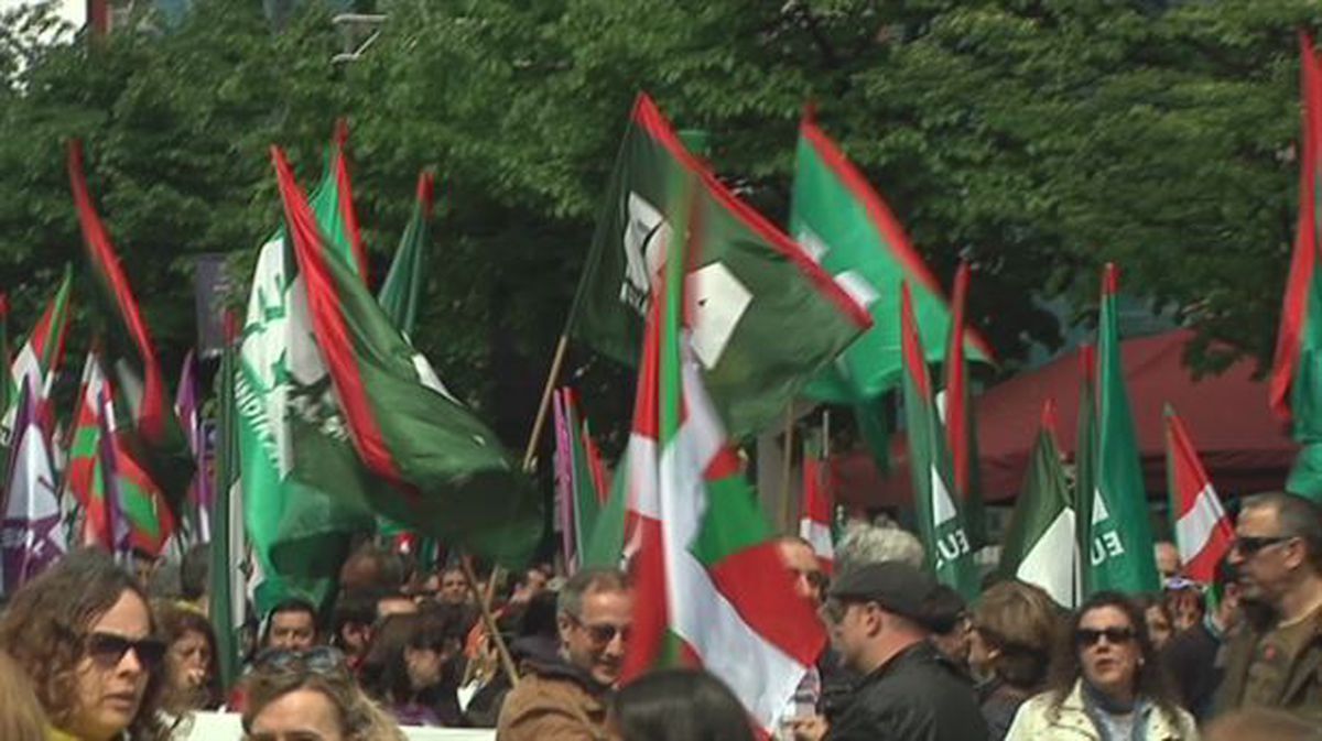 Manifestación de CCOO y UGT en Bilbao / EITB.