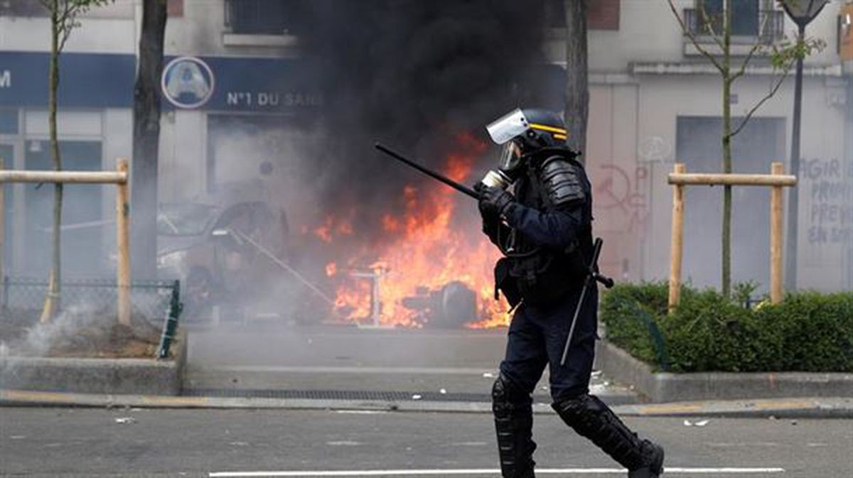 Disturbios en la manifestación en París del Primero de Mayo