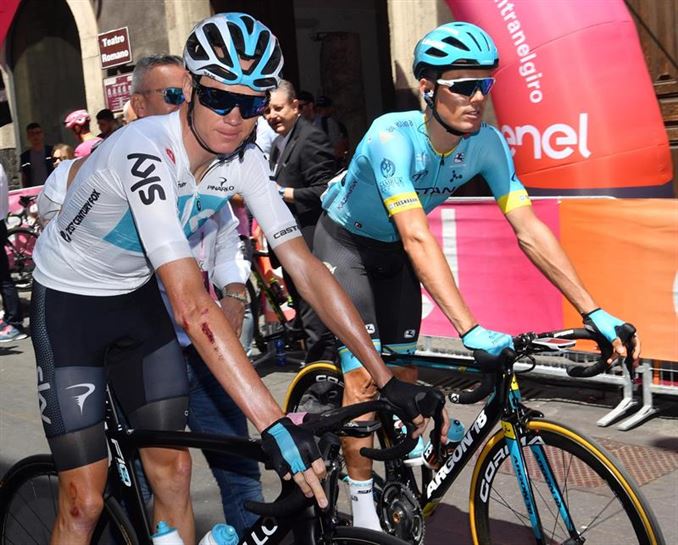 4. etapa. Chirs Froome eta Luis Leon Sanchez. Argazkia: Efe