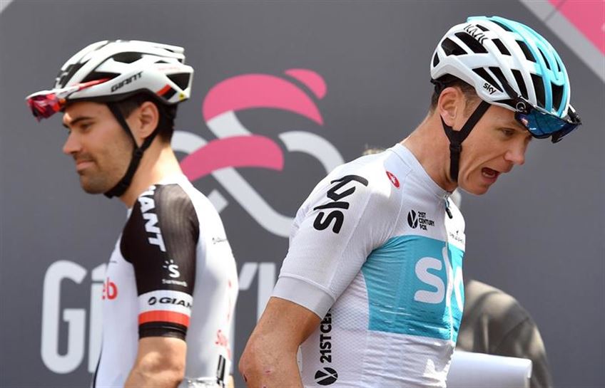 13. etapa. Tom Dumoulin eta Chris Froome. Argazkia: Efe.