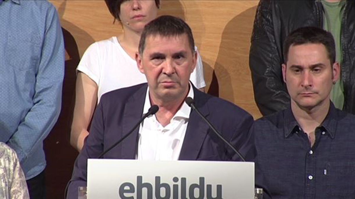 Arnaldo Otegi, coordinador general de EH Bildu, en el BEC. EFE