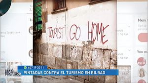 Pintadas en Bilbao contra el turismo y eventos musicales