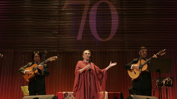 María Dolores Pradera, en la actuación que ofreció en el 70 aniversario de Radio Vitoria.