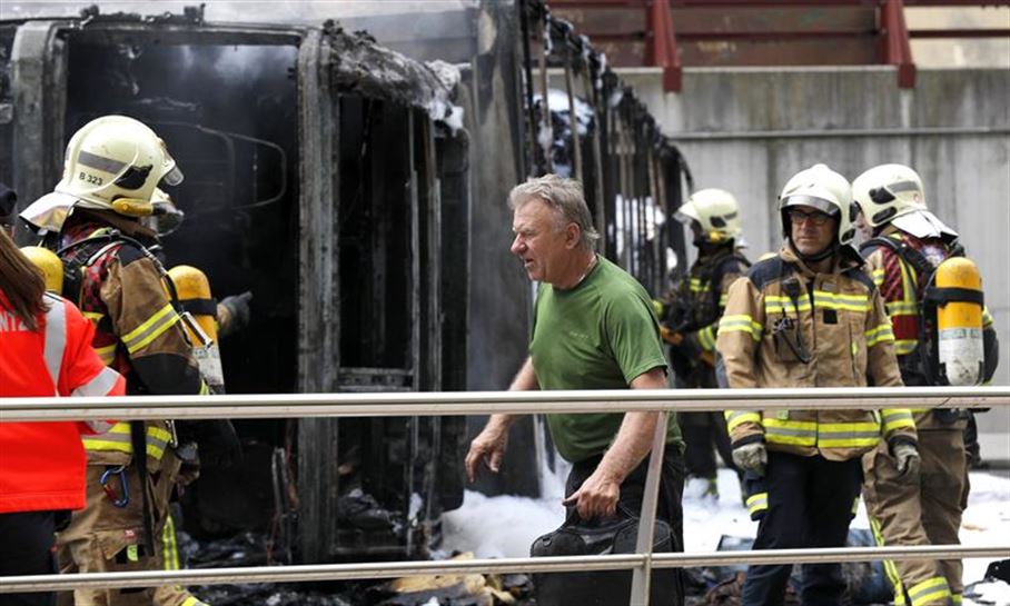El conductor del camión accidentado. Foto: EFE