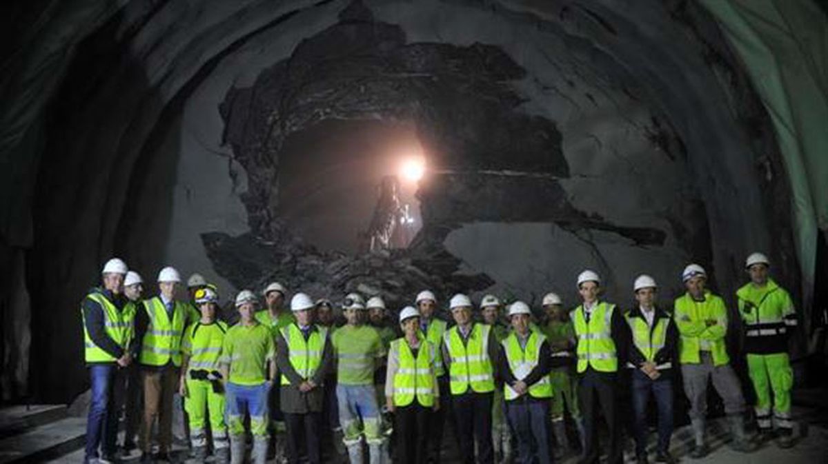 Las obras del túnel de Ermua. Foto: Gobierno Vasco