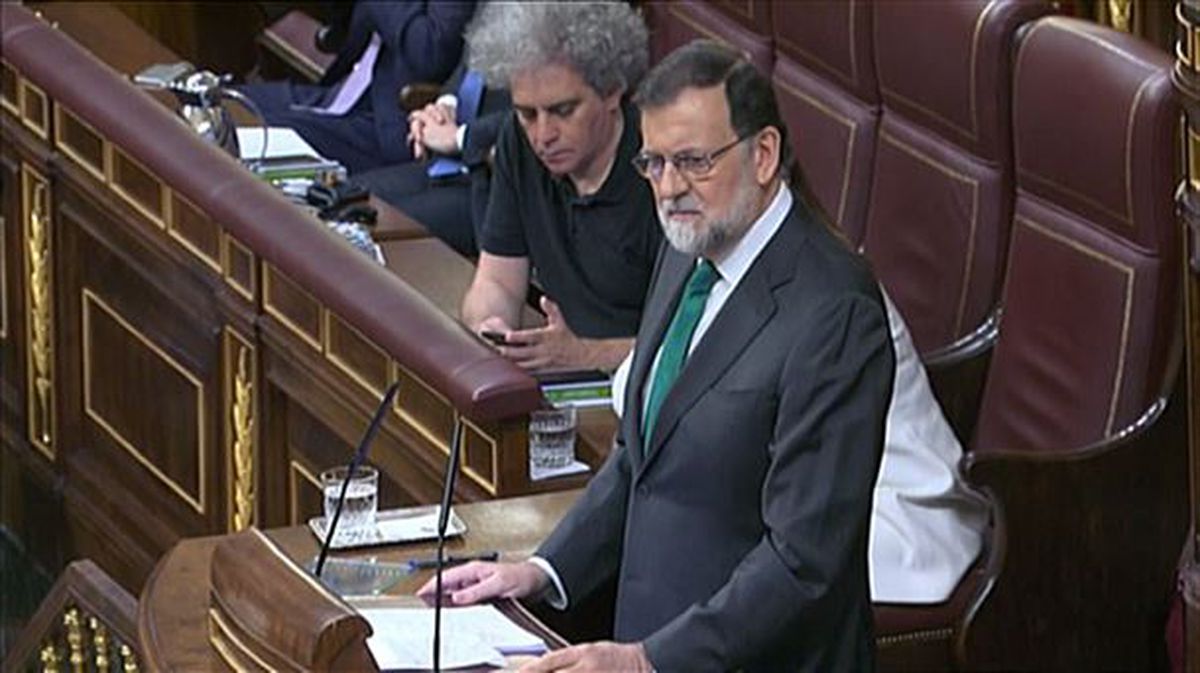 Mariano Rajoy Espainiako Diputatuen Kongresuan. Argazkia: EFE