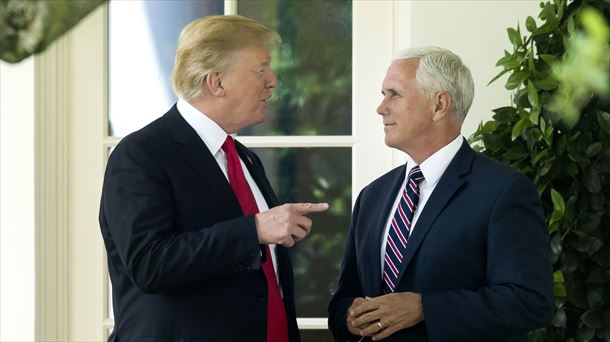 Donald Trump eta Mike Pence, Estatu Batuetako presidente eta presidenteordea. Argazkia: EFE