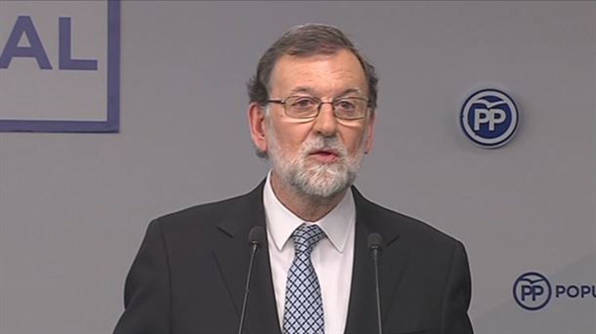 Mariano Rajoy anuncia su marcha. Foto: EFE