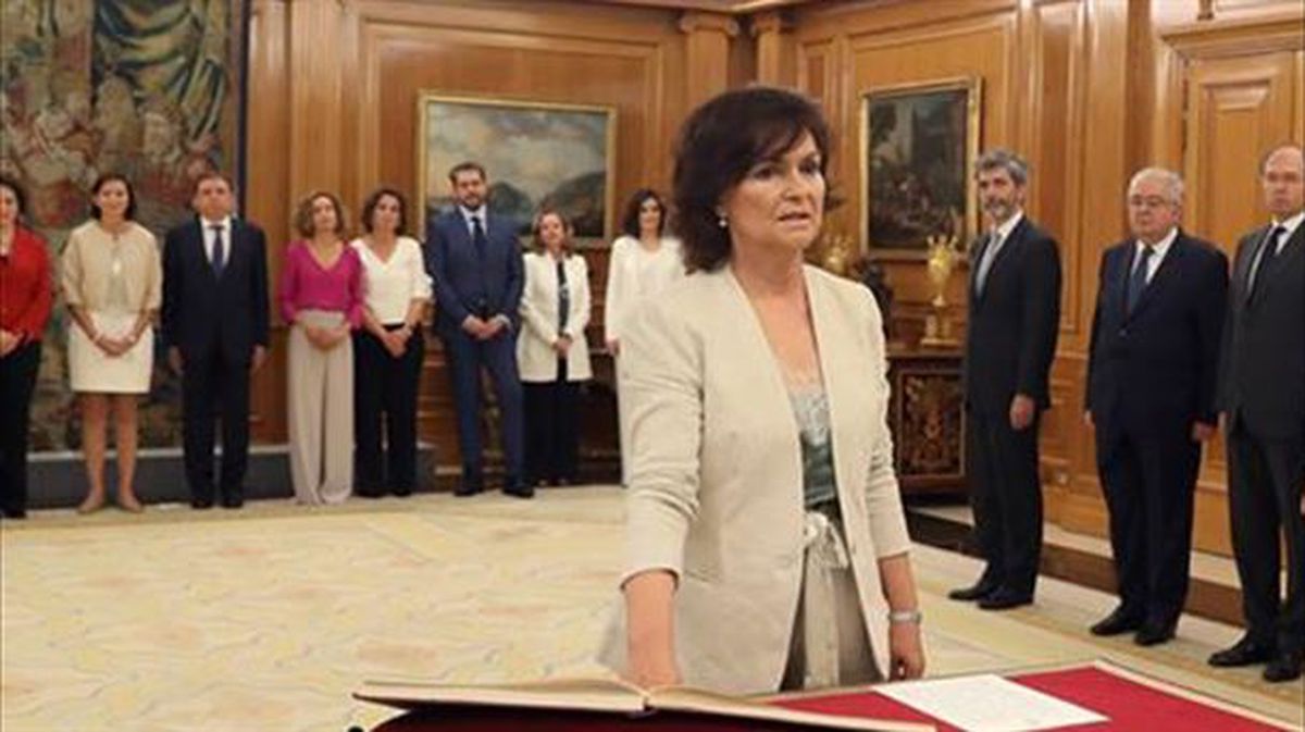 Carmen Calvo Espainiako presidenteordea. Artxiboko argazkia: EFE