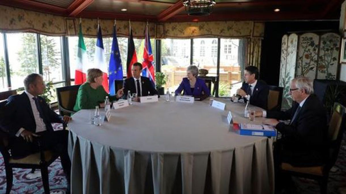 Reunión de los líderes europeos en Quebec. Foto: EFE