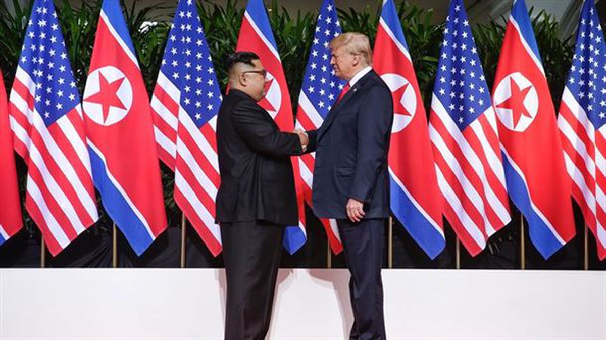 Cumbre histórica entre Donald Trump y Kim Jong Un. Foto: EFE