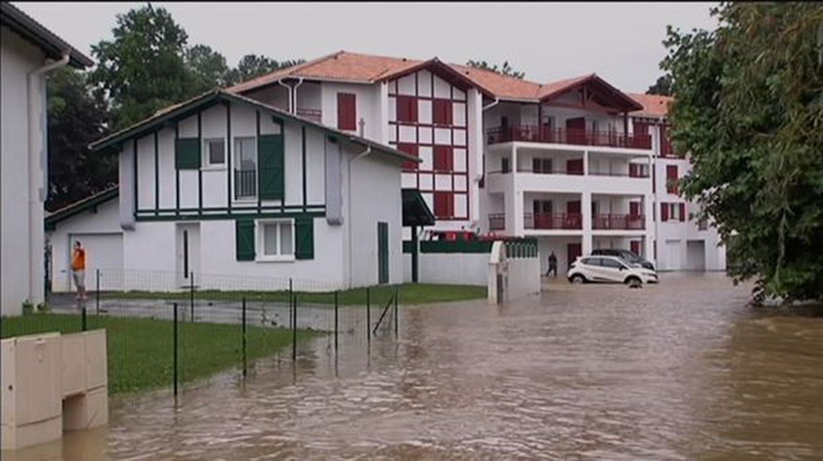 Imagen de archivo de las inundaciones de junio en Iparralde.