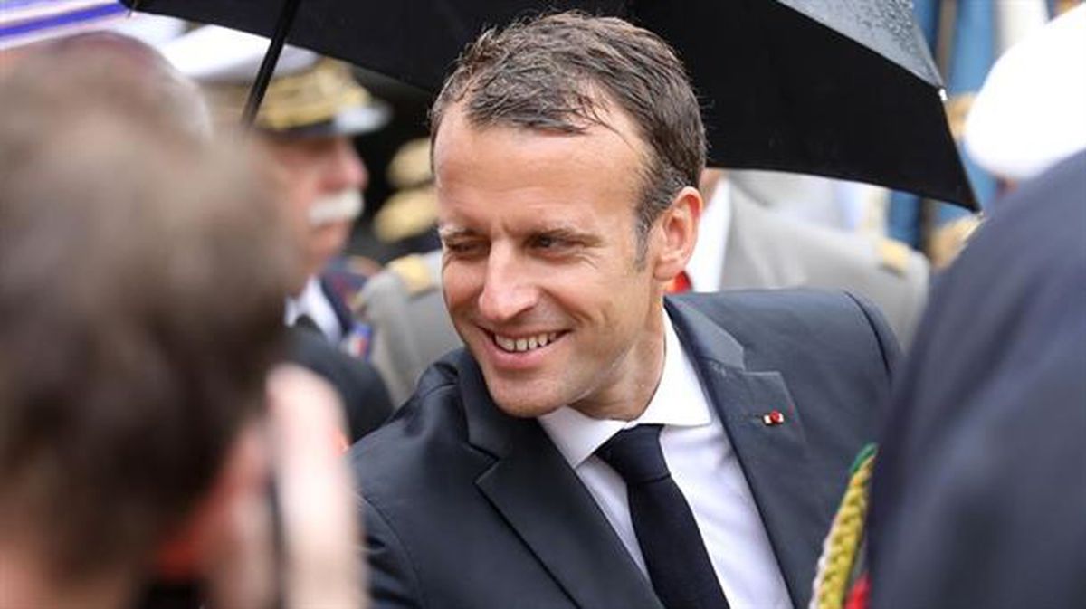 Emmanuel Macron Frantziako presidentea. EFE