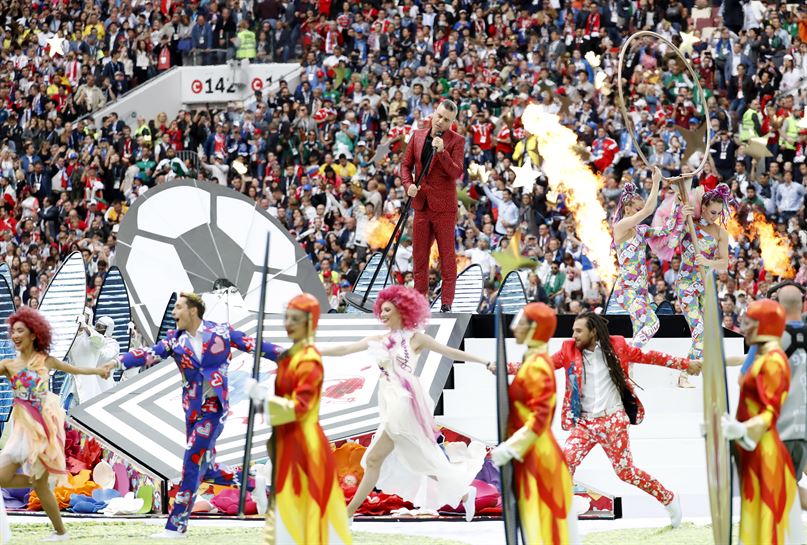 2018ko Errusiako Mundialeko inaugurazio ekitaldia. Argazkia: EFE