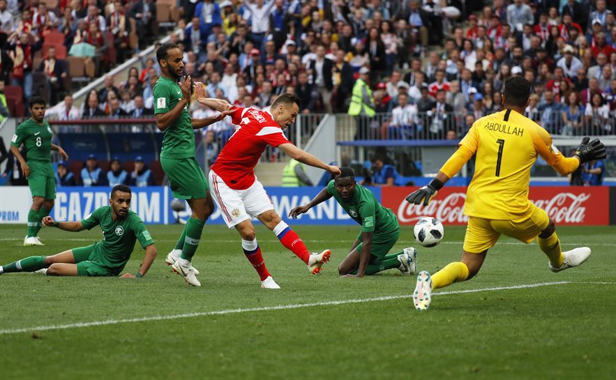 Errusia vs Saudi Arabia partida. Denis Cheryshev. Argazkia: EFE