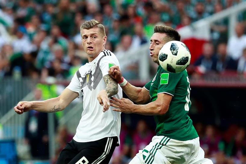 Mexikok Alemaniari irabazi dio (0-1). Argazkia: EFE