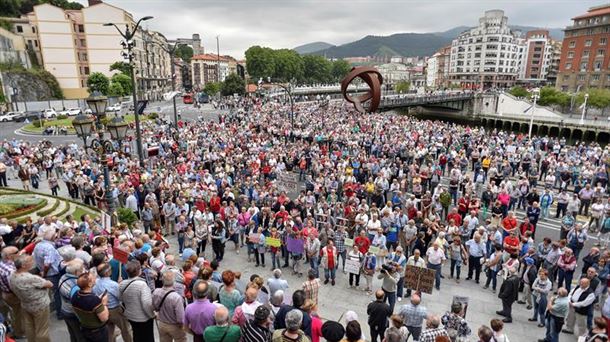 Una movilización de los pensionistas en Bilbao. Foto de archivo: EFE