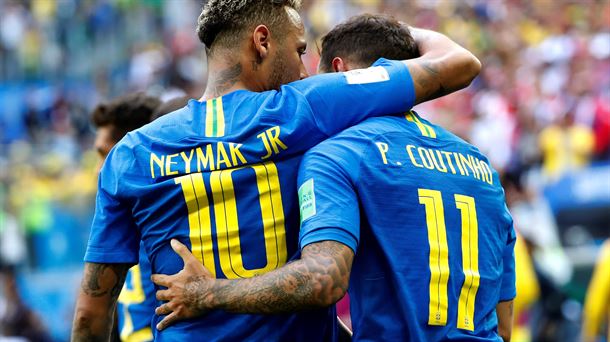 Neymar y Coutinho. Foto: EFE