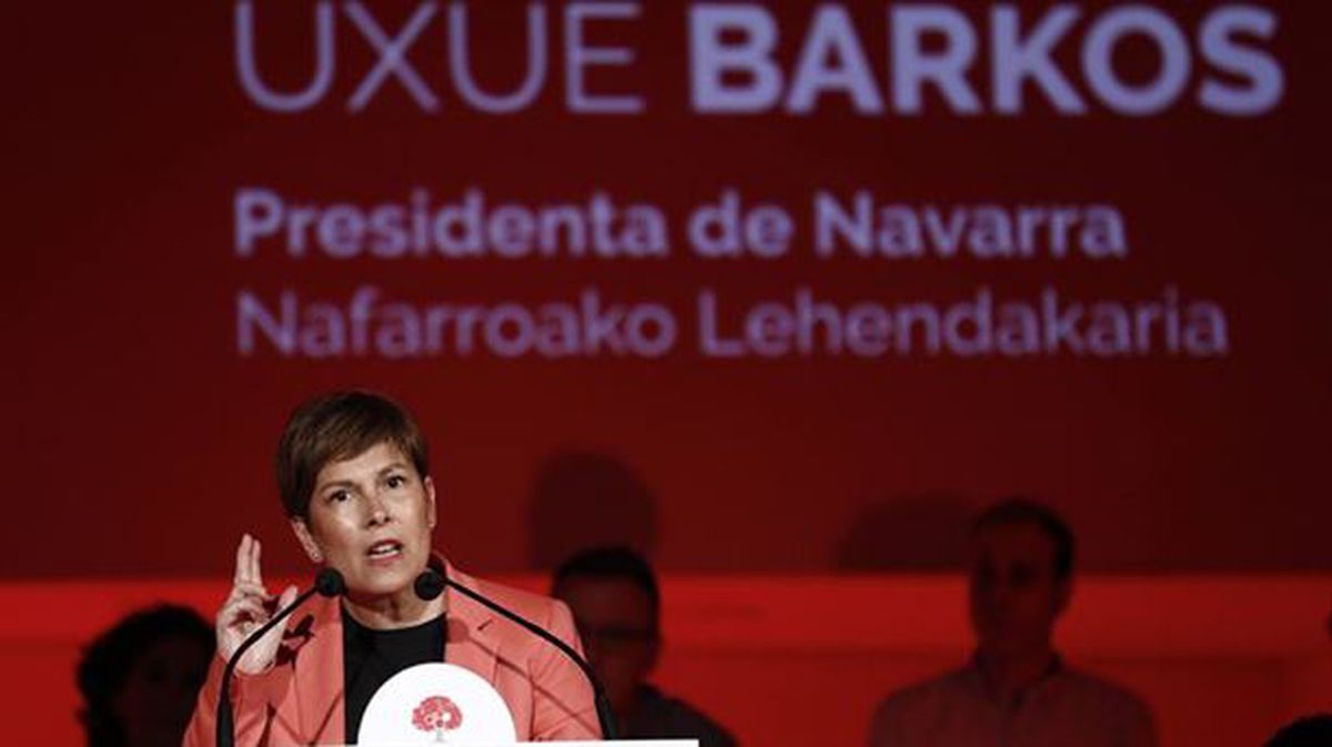 Uxue Barkos Nafarroako presidentea. Argazkia: EFE