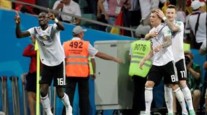Alemania, Seudiaren aurkako garaipena (2-1) ospatzen. Argazkia: EFE
