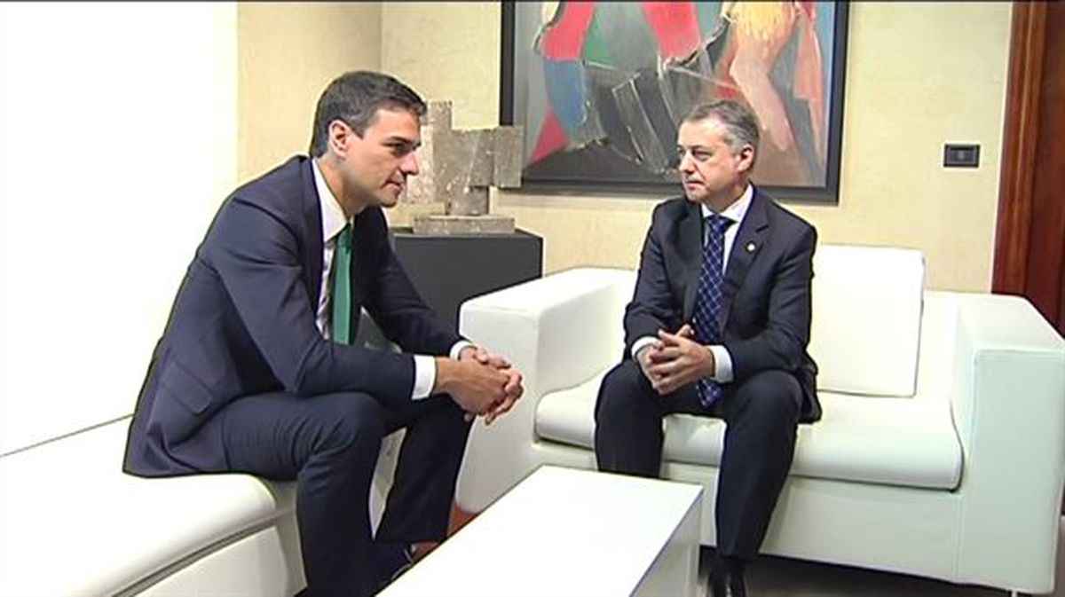 Sánchez ya se ha reunido previamente con Urkullu, en calidad de secretario general del PSOE / EITB.