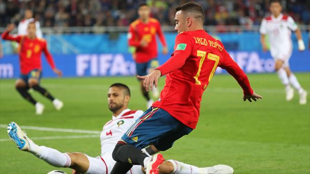 Iago Aspas ha metido el gol del empata para España. Foto: EFE