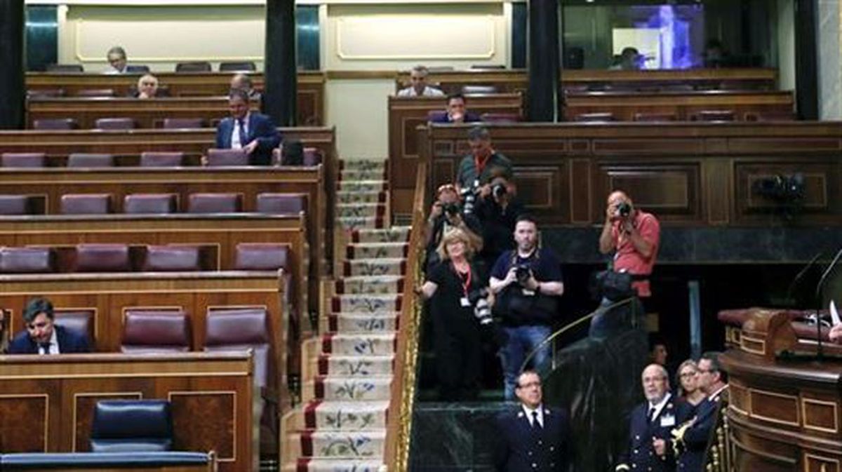 Pablo Iglesias, en el Congreso de los Diputados. Foto: Efe