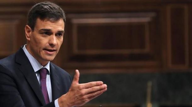 El presidente del Gobierno español, Pedro Sánchez, en el Congreso de los Diputados. Foto: EFE